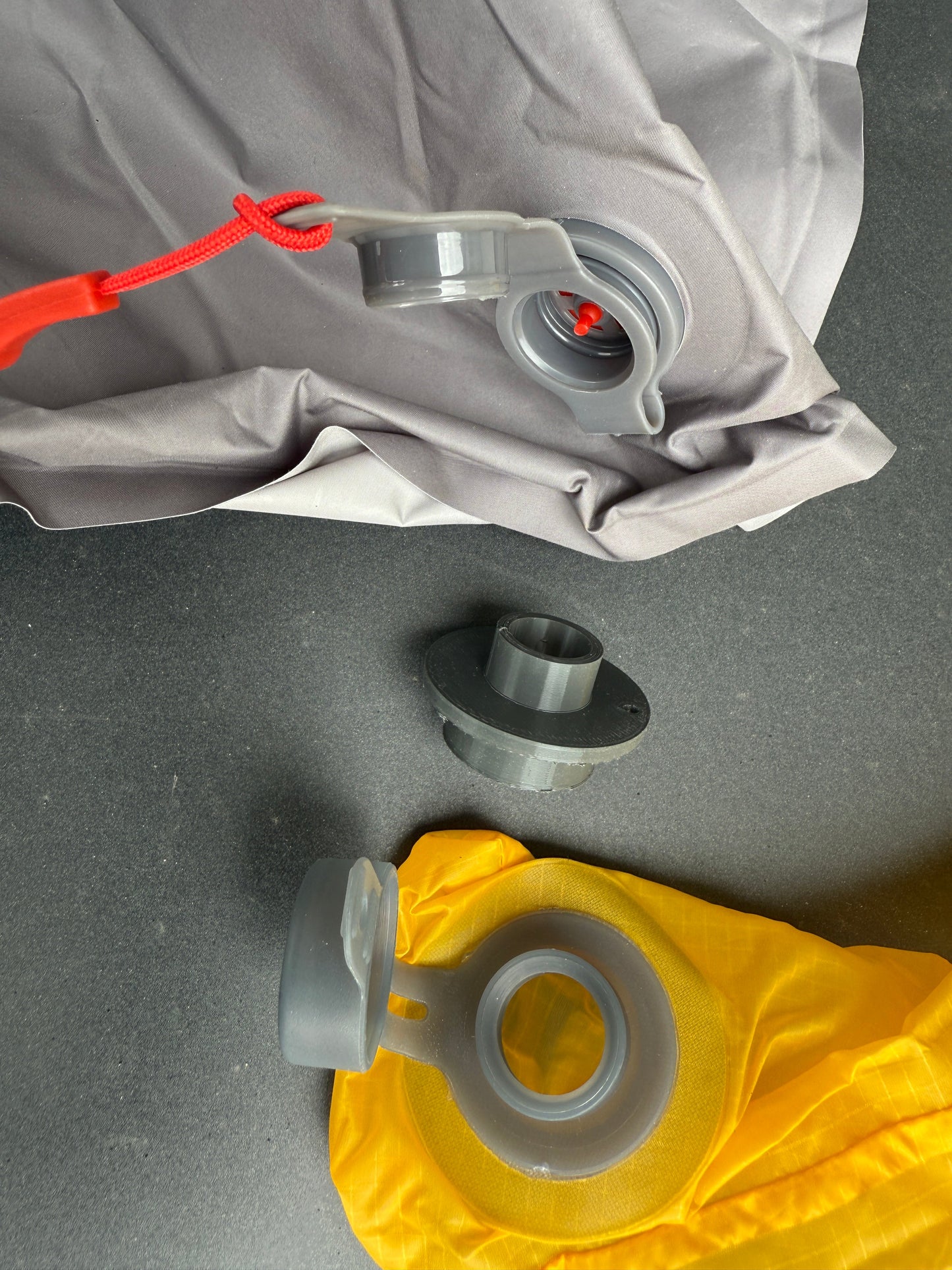 3D-Druckfile zum Gratis Runterladen: Adapter für das Aufblasventil der Marke RAB mit EXPED-Pumpen wie dem Schnozzel Pumpbag