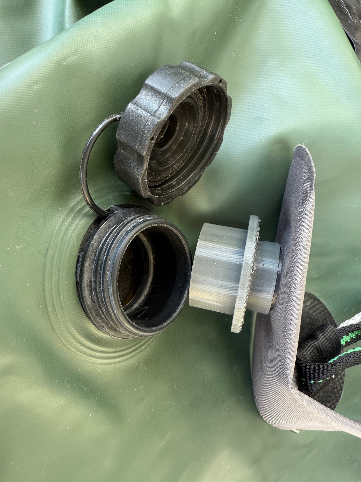 3D-Druckfile zum Gratis Runterladen: Adapter für das Aufblasventil der NORTIK-Packboote zum EXPED Schnozzel Pumpbag und anderen EXPED-Pumpen